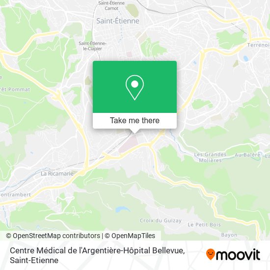 Mapa Centre Médical de l'Argentière-Hôpital Bellevue