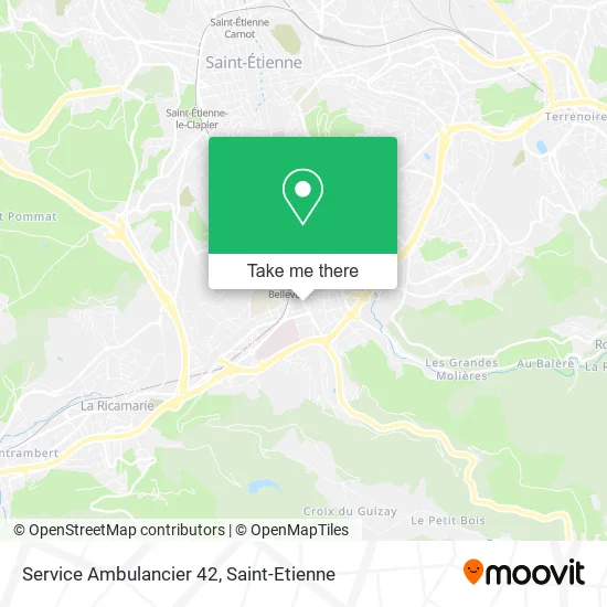 Service Ambulancier 42 map