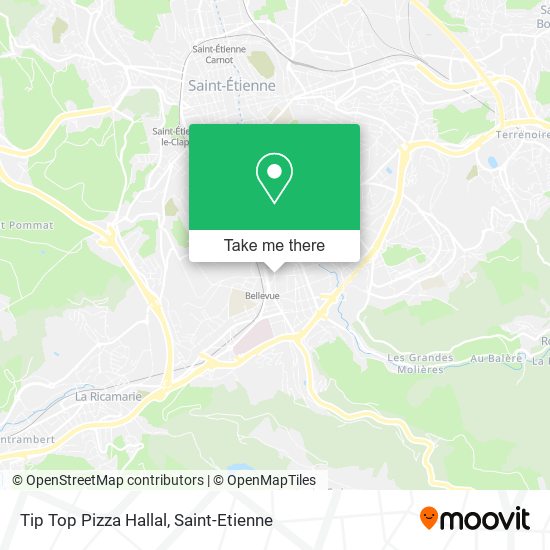 Mapa Tip Top Pizza Hallal