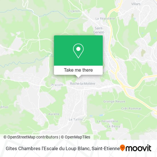 Gîtes Chambres l'Escale du Loup Blanc map