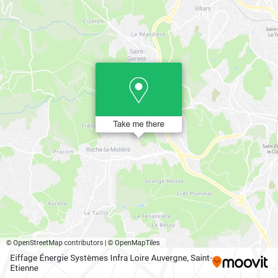 Mapa Eiffage Énergie Systèmes Infra Loire Auvergne