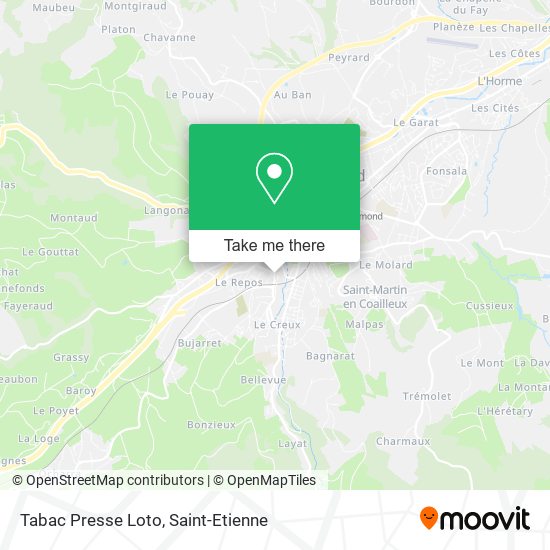 Tabac Presse Loto map