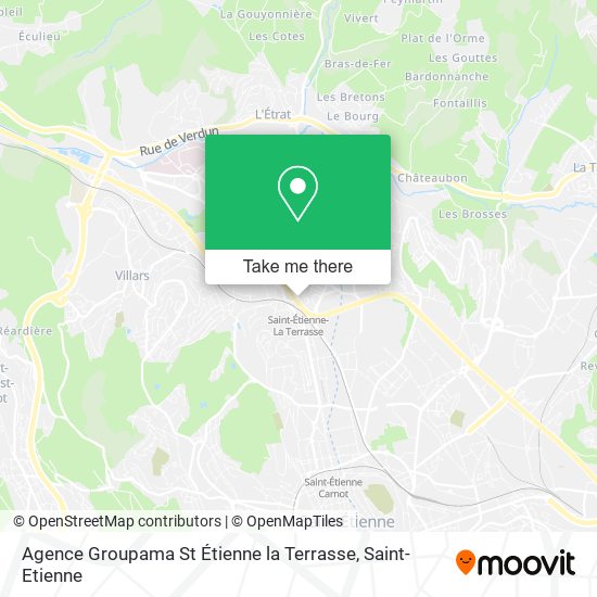 Mapa Agence Groupama St Étienne la Terrasse