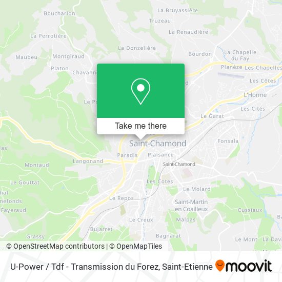 Mapa U-Power / Tdf - Transmission du Forez