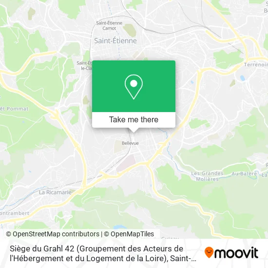 Siège du Grahl 42 (Groupement des Acteurs de l'Hébergement et du Logement de la Loire) map