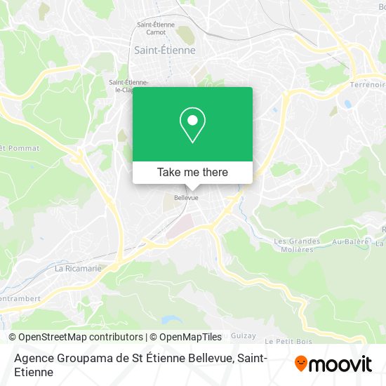 Mapa Agence Groupama de St Étienne Bellevue