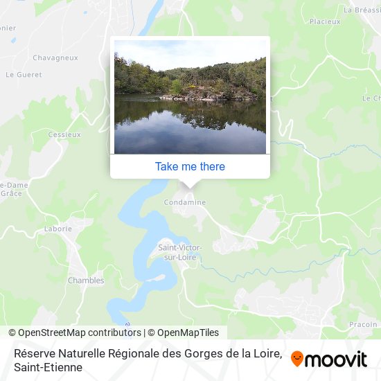 Mapa Réserve Naturelle Régionale des Gorges de la Loire