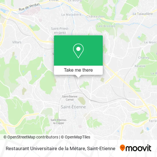 Restaurant Universitaire de la Métare map