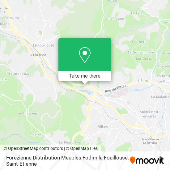 Forezienne Distribution Meubles Fodim la Fouillouse map