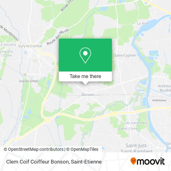 Clem Coif Coiffeur Bonson map