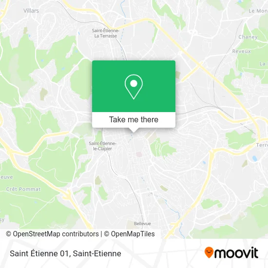 Saint Étienne 01 map