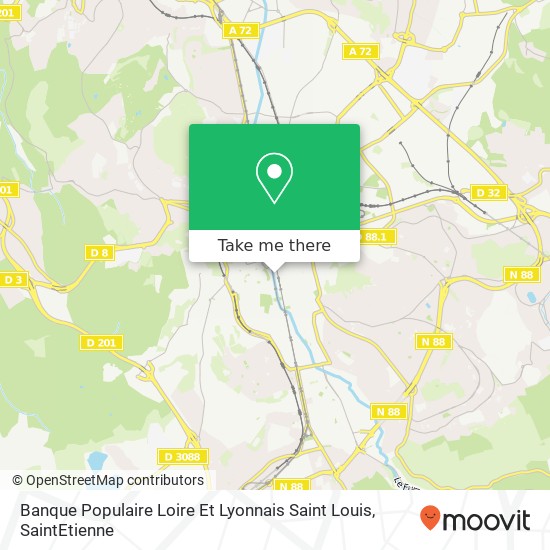 Banque Populaire Loire Et Lyonnais Saint Louis map