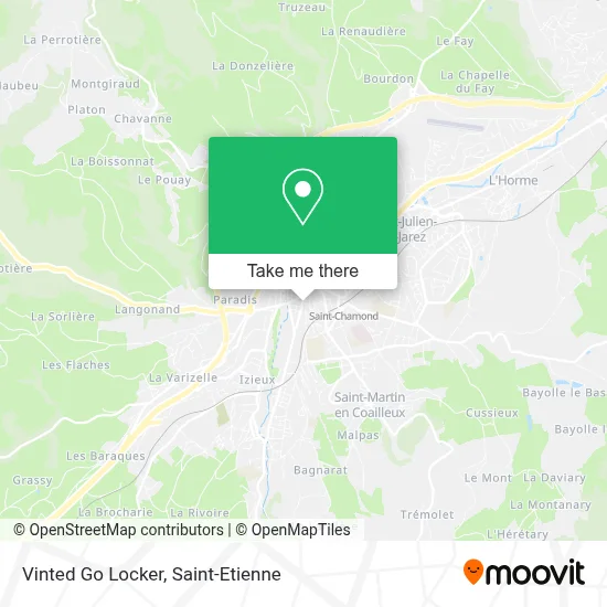Vinted Go Locker map