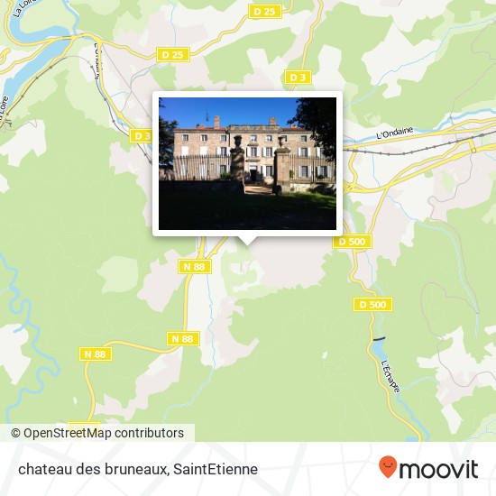 Mapa chateau des bruneaux