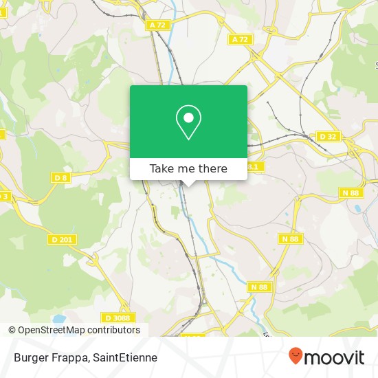 Burger Frappa, 25 Rue José Frappa 42000 Saint-Étienne map