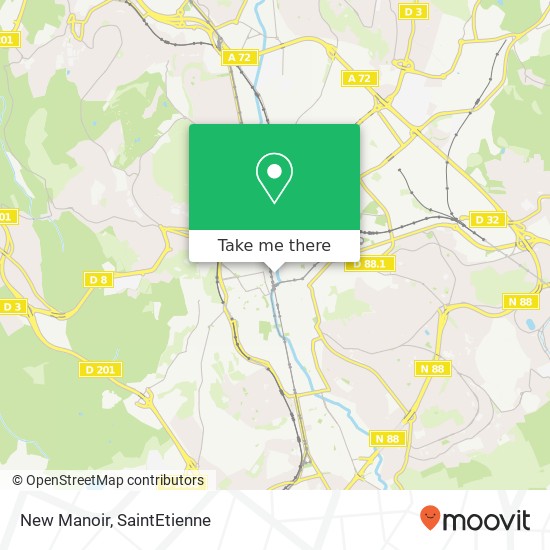 Mapa New Manoir, 3 Rue Camille Colard 42000 Saint-Étienne