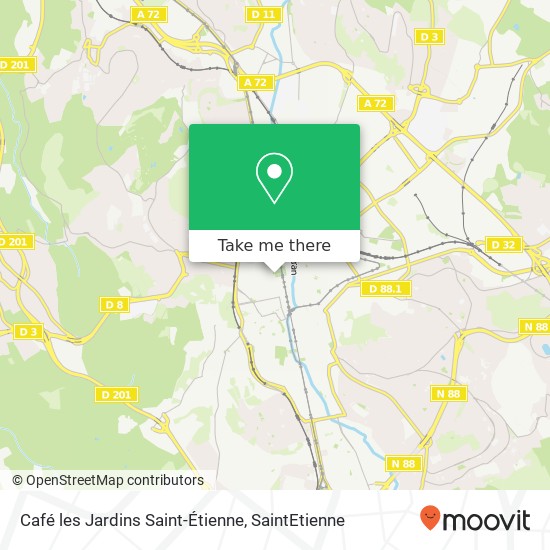 Mapa Café les Jardins Saint-Étienne, 9 Place Jean Jaurès 42000 Saint-Étienne