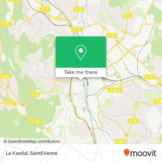 Mapa Le Kandal, 19 Rue Dormoy 42000 Saint-Étienne