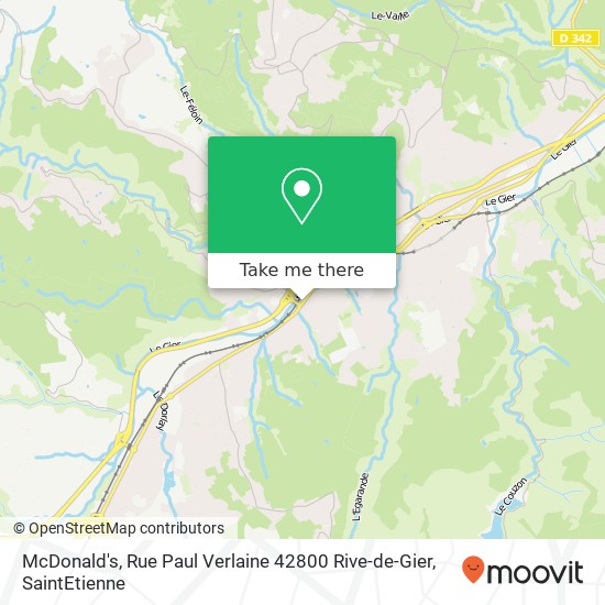 McDonald's, Rue Paul Verlaine 42800 Rive-de-Gier map