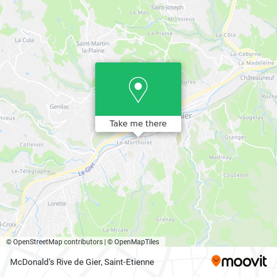 McDonald's Rive de Gier map