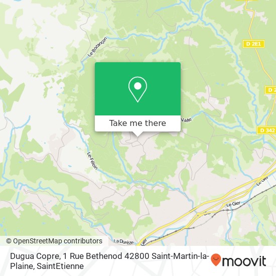 Mapa Dugua Copre, 1 Rue Bethenod 42800 Saint-Martin-la-Plaine