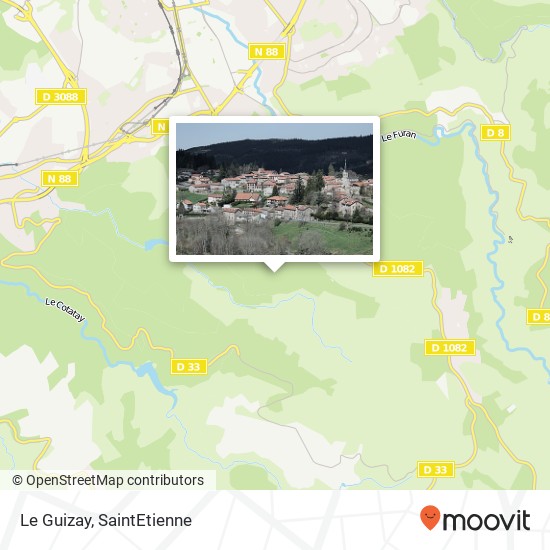 Le Guizay map