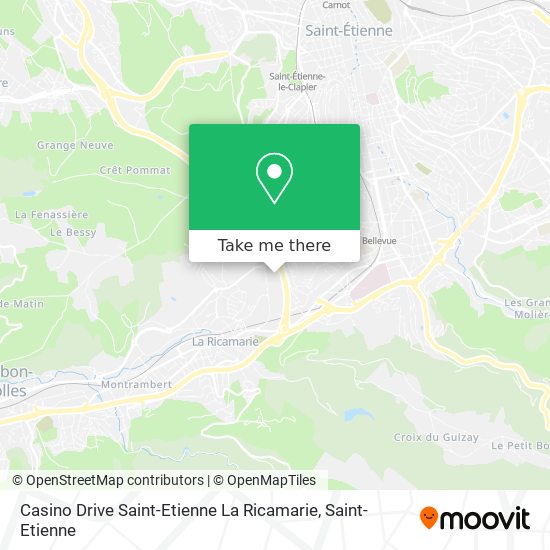 Mapa Casino Drive Saint-Etienne La Ricamarie