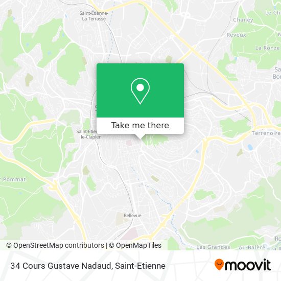 Mapa 34 Cours Gustave Nadaud