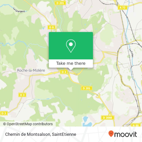 Mapa Chemin de Montsalson