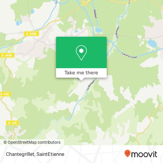 Mapa Chantegrillet