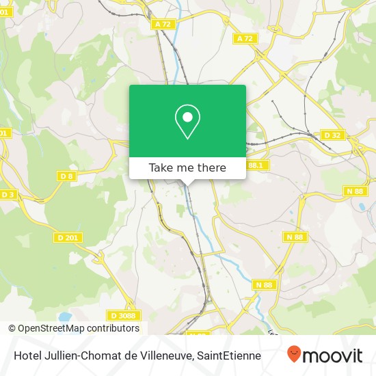 Mapa Hotel Jullien-Chomat de Villeneuve