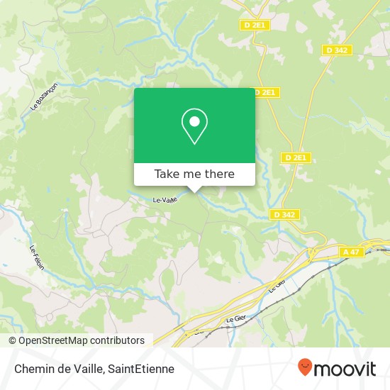 Mapa Chemin de Vaille