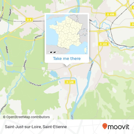 Mapa Saint-Just-sur-Loire