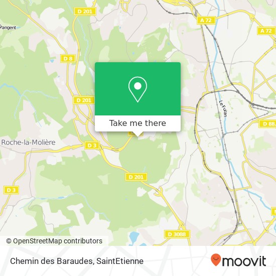 Mapa Chemin des Baraudes