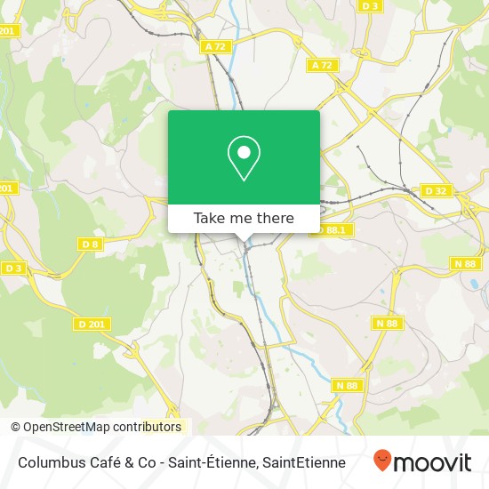 Mapa Columbus Café & Co - Saint-Étienne, 12 Rue du Général Foy 42000 Saint-Étienne