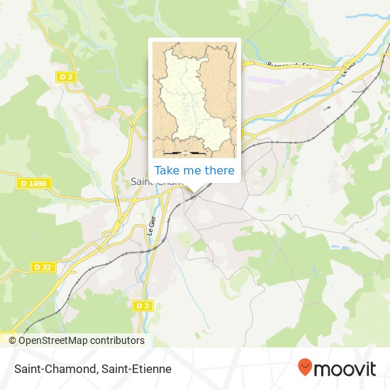 Mapa Saint-Chamond