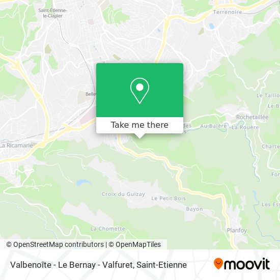 Mapa Valbenoîte - Le Bernay - Valfuret