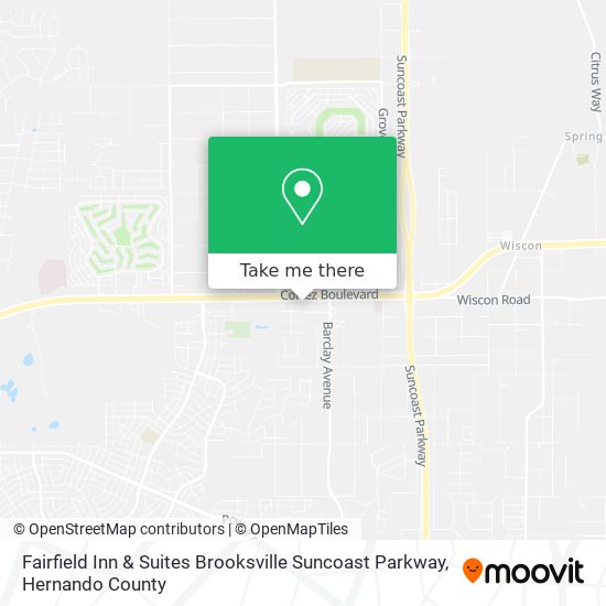 Mapa de Fairfield Inn & Suites Brooksville Suncoast Parkway