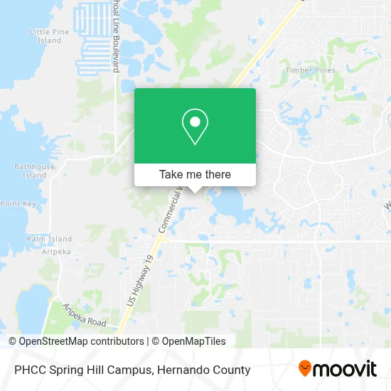 PHCC Spring Hill Campus map