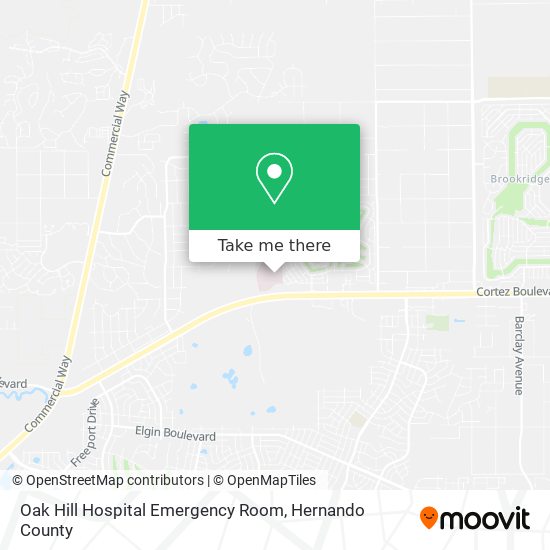 Oak Hill Hospital Emergency Room map