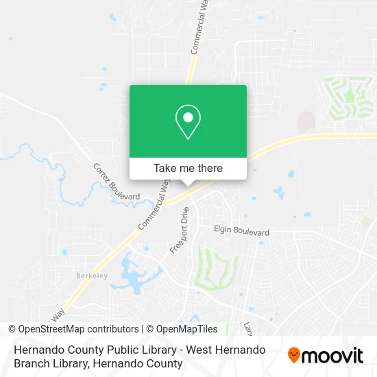 Hernando County Public Library - West Hernando Branch Library map