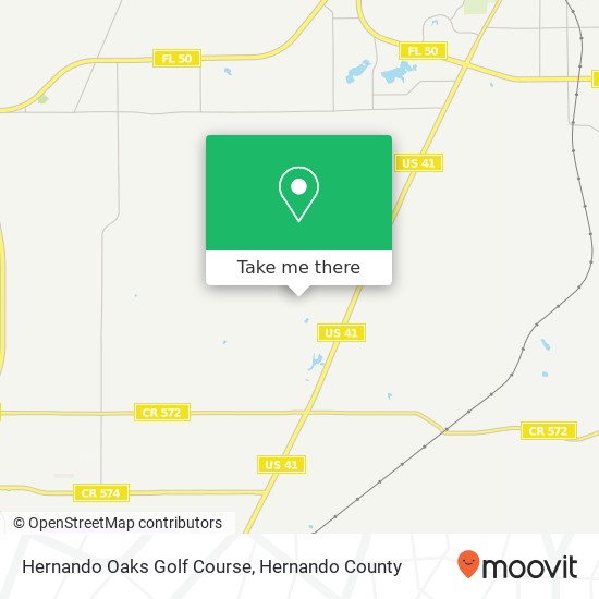 Hernando Oaks Golf Course map