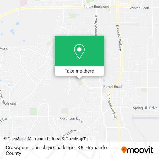 Mapa de Crosspoint Church @ Challenger K8
