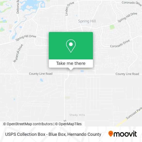 USPS Collection Box - Blue Box map
