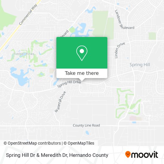 Spring Hill Dr & Meredith Dr map