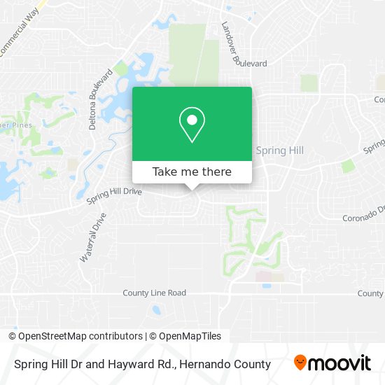 Spring Hill Dr and Hayward Rd. map
