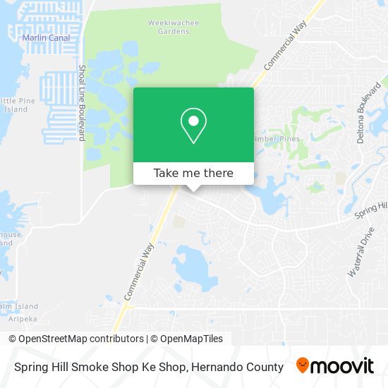 Mapa de Spring Hill Smoke Shop Ke Shop