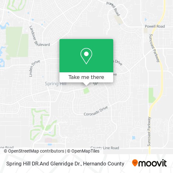 Spring Hill DR.And Glenridge Dr. map