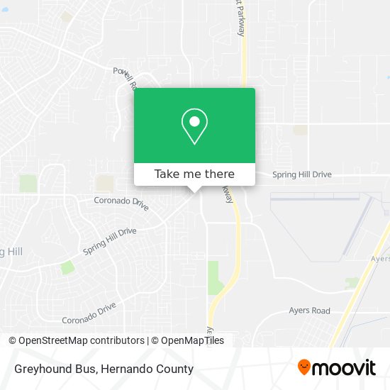 Greyhound Bus map