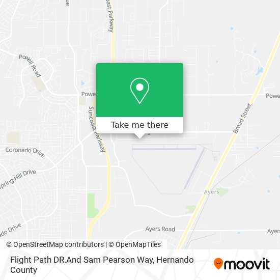 Flight Path DR.And Sam Pearson Way map